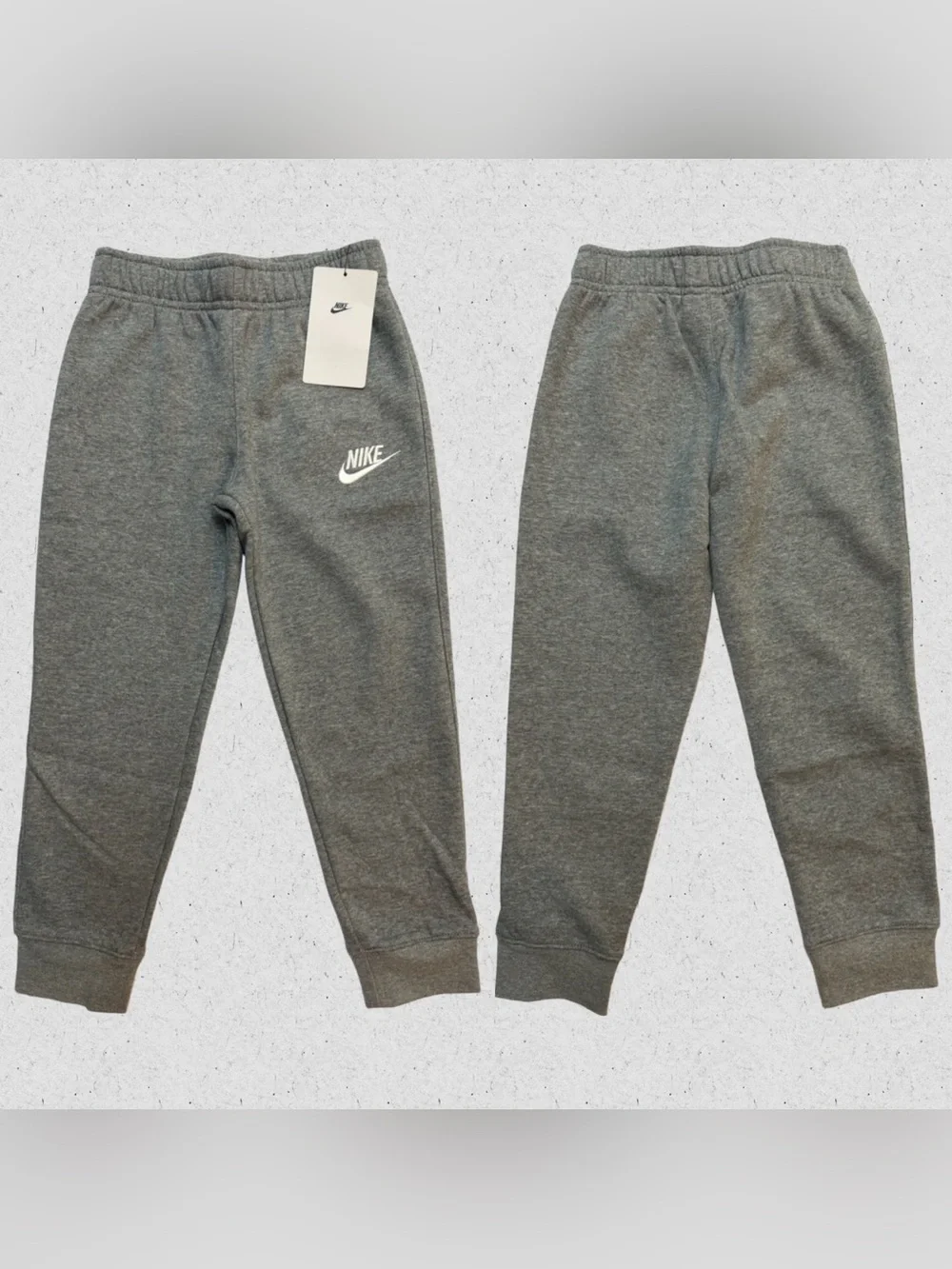 Nike Boys Grey Sweat Joggers with White Logo